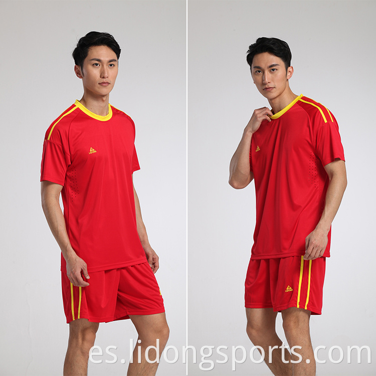 Uniforme de jersey personalizado en blanco Conjunto de uniformes de fútbol juvenil camisas de fútbol hechas en China